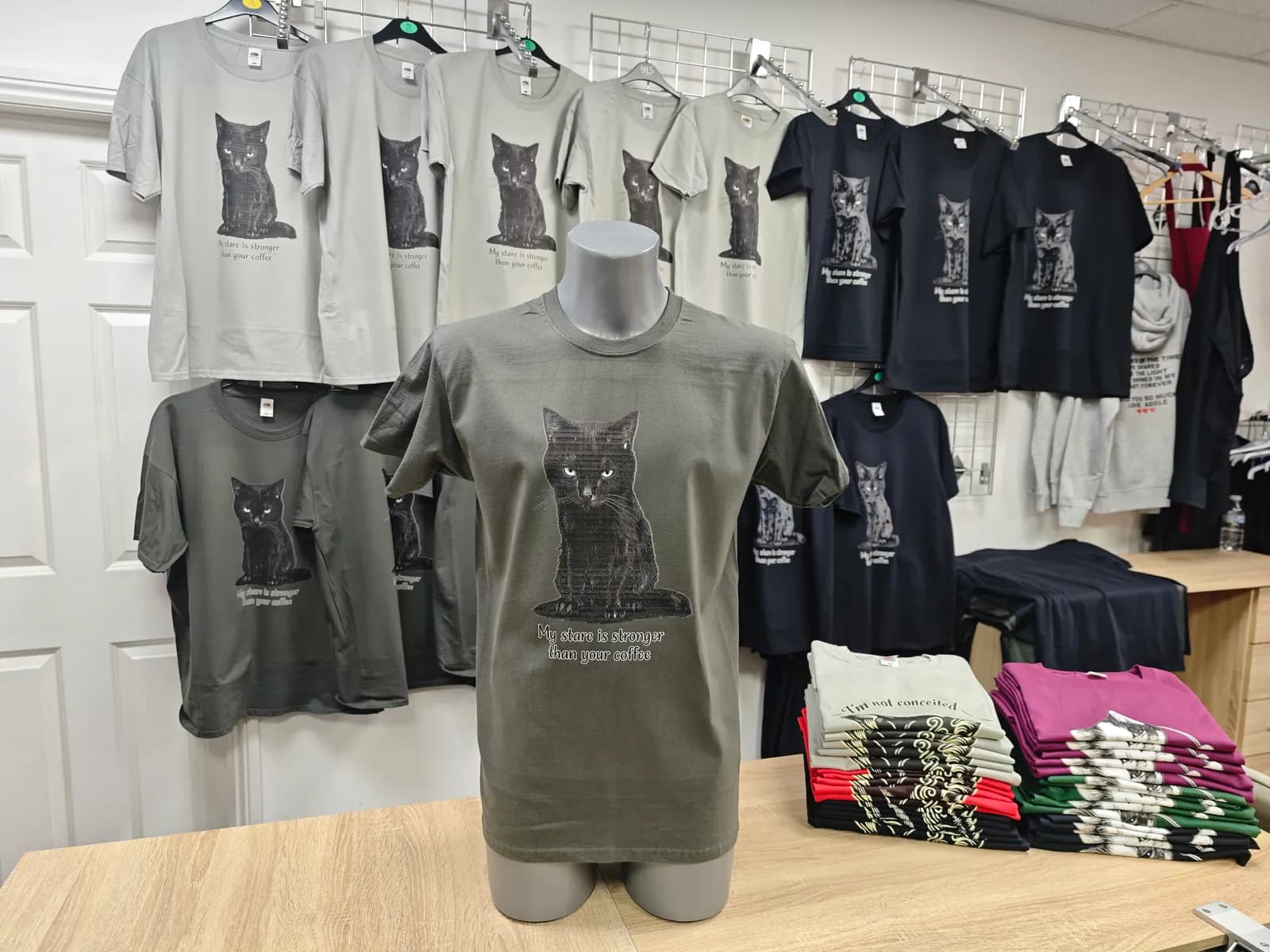 Charcoal custom printed t-shirt from a Birmingham customer order