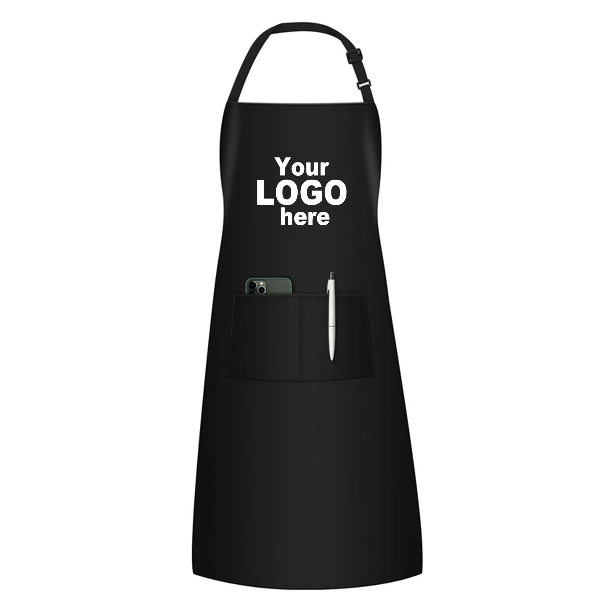 Black cotton apron for Saltley food business branding