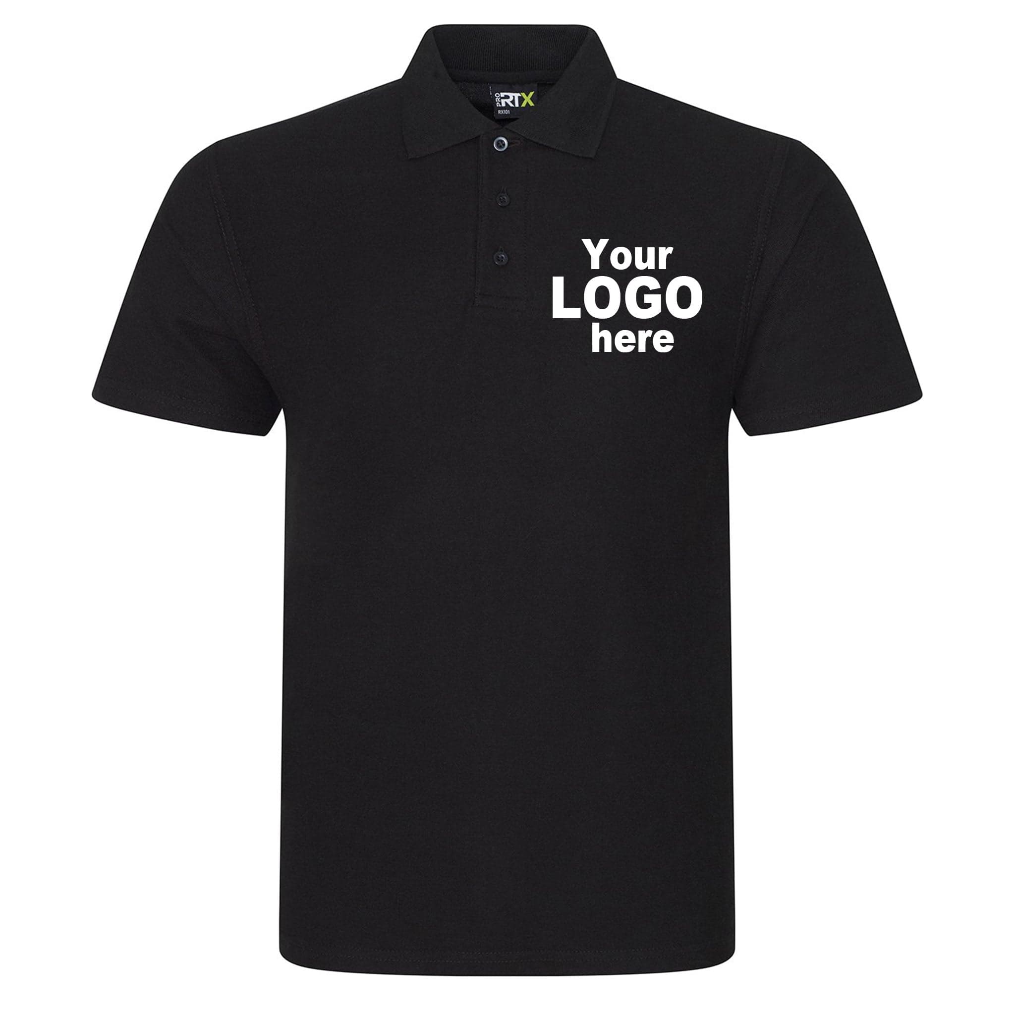 Black polo shirt for Smethwick counter and retail staff