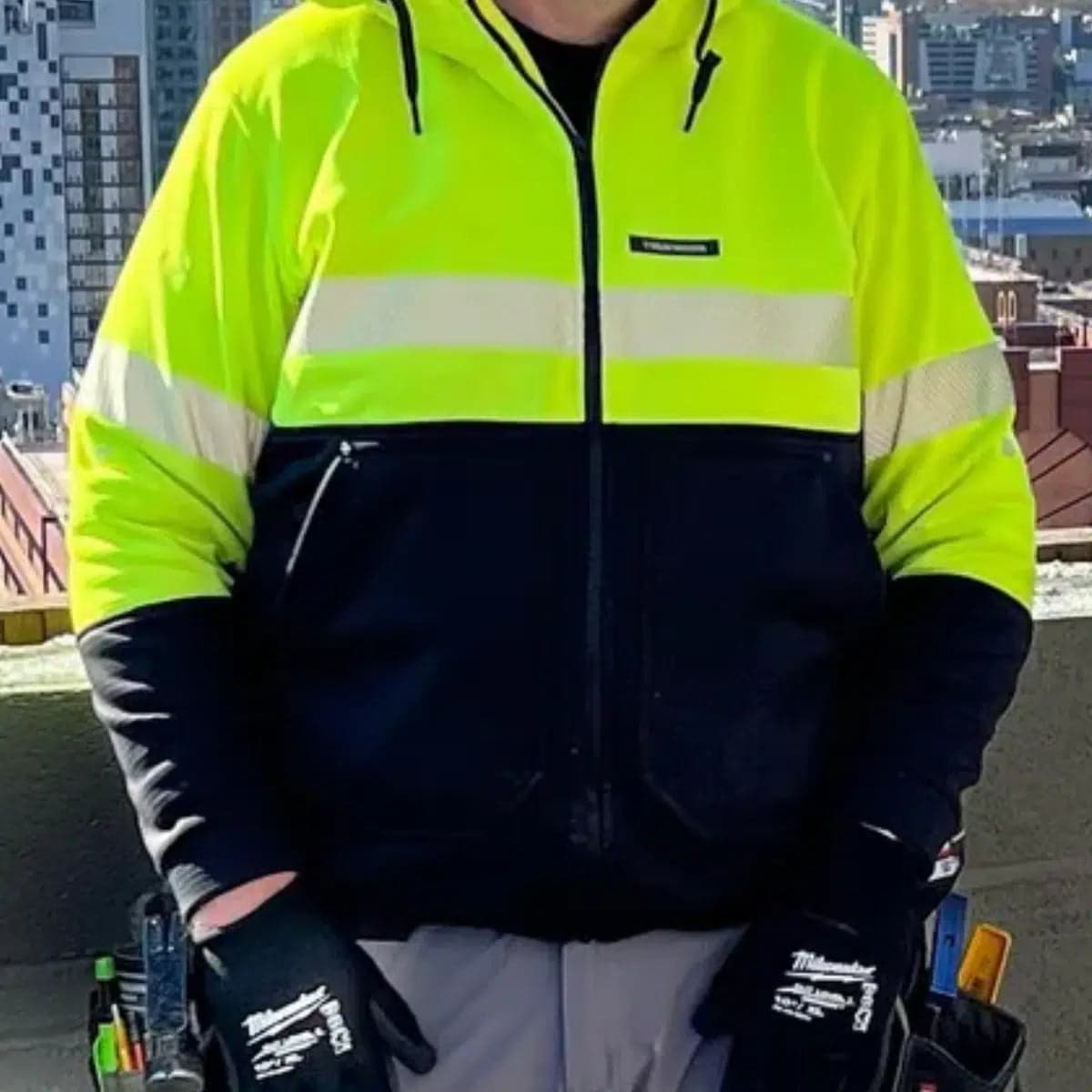 Hi-vis hoodie for Wolverhampton site and yard crews